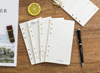 A6 40Sheets Loose Leaf Notebook Refill Spiral Binder Inner Page Grid Blank Line Diary Agenda PlannerSchool Stationery