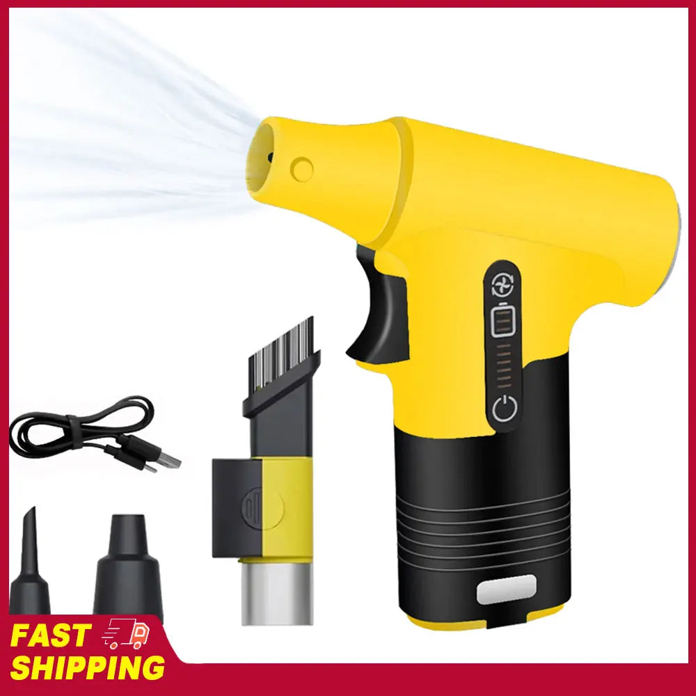 130000RPM Mini Turbo Fan Blowing and Suction Dual-purpose Dust Removal Jet Dry Blower Portable Handheld Comp Electric Air Duster