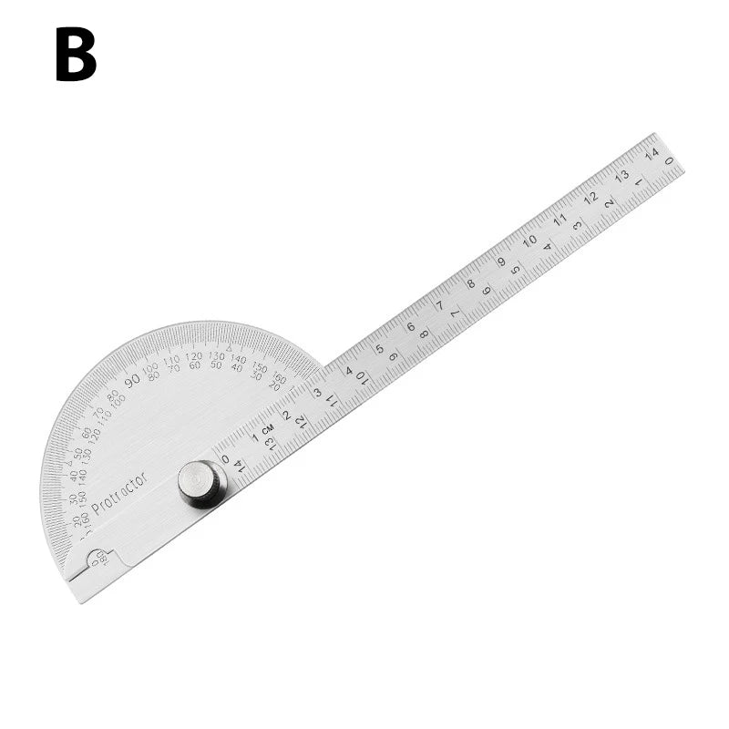 Stainless Steel 180 Degree Protractor Angle Ruler Metal Angle Meter Gauge Finder Goniometer For Precision Measurement