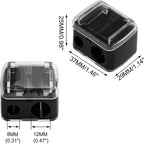 1/4 Pcs Dual Holes Eyeliner Sharpener, Compact Makeup Pencil Sharpeners, Makeup Pencil Sharpener for Eyeliner Lip Liner Pencils