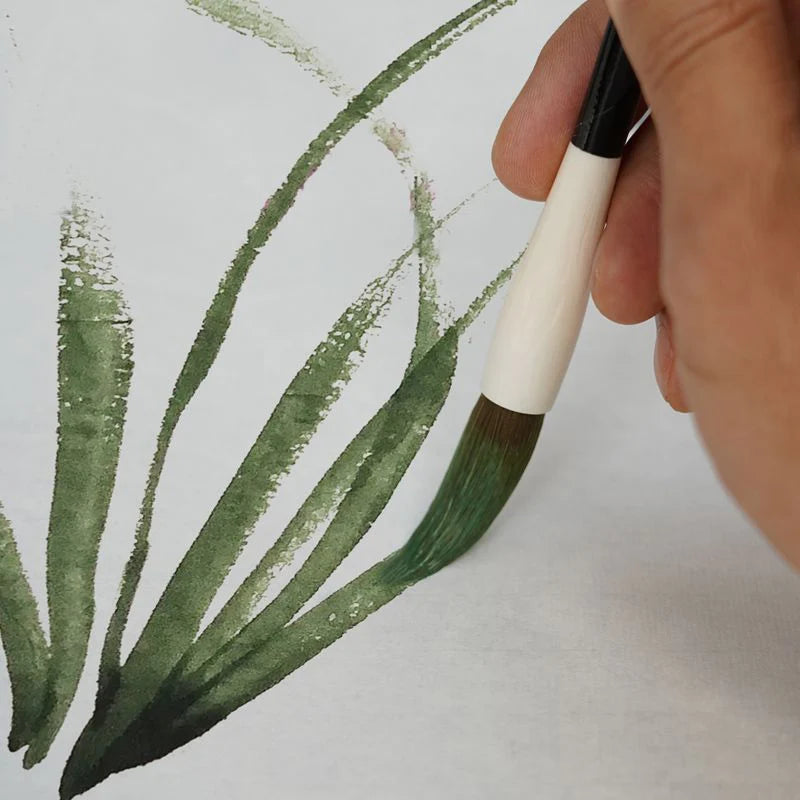 4 Pcs/set Chinese Landscape Painting Brushes Professional Bamboo Ink Wash Painting Brush Weasel Hair Handmade Soft Writing Brush