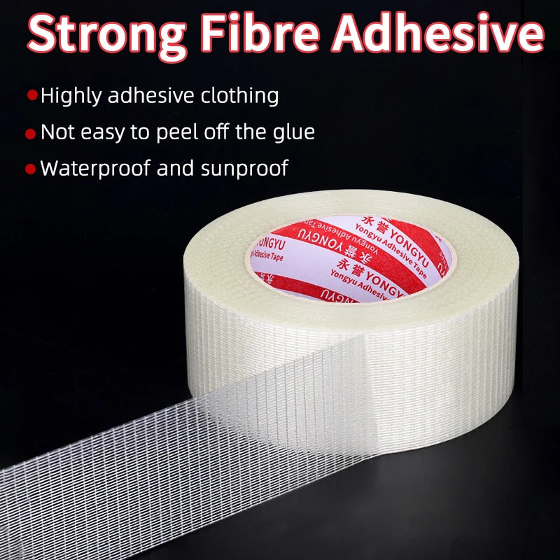 Single-sided Fiberglass Filament Tape Lithium Battery Insulation Wrap Fiberglass Tape Home Appliance Carton Fixed Packing Tape