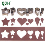 3pc DIY Cutting Punch Die Mold, Love/Star/Water Drop Handmade Leather Puncher, Making Creative Leather Craftwork Stencil Mould