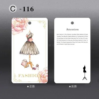 250pcs/lot Clothing Printing Hang Tags Price Tag in Stock Labels for Clothes Personalizar Etiquetas