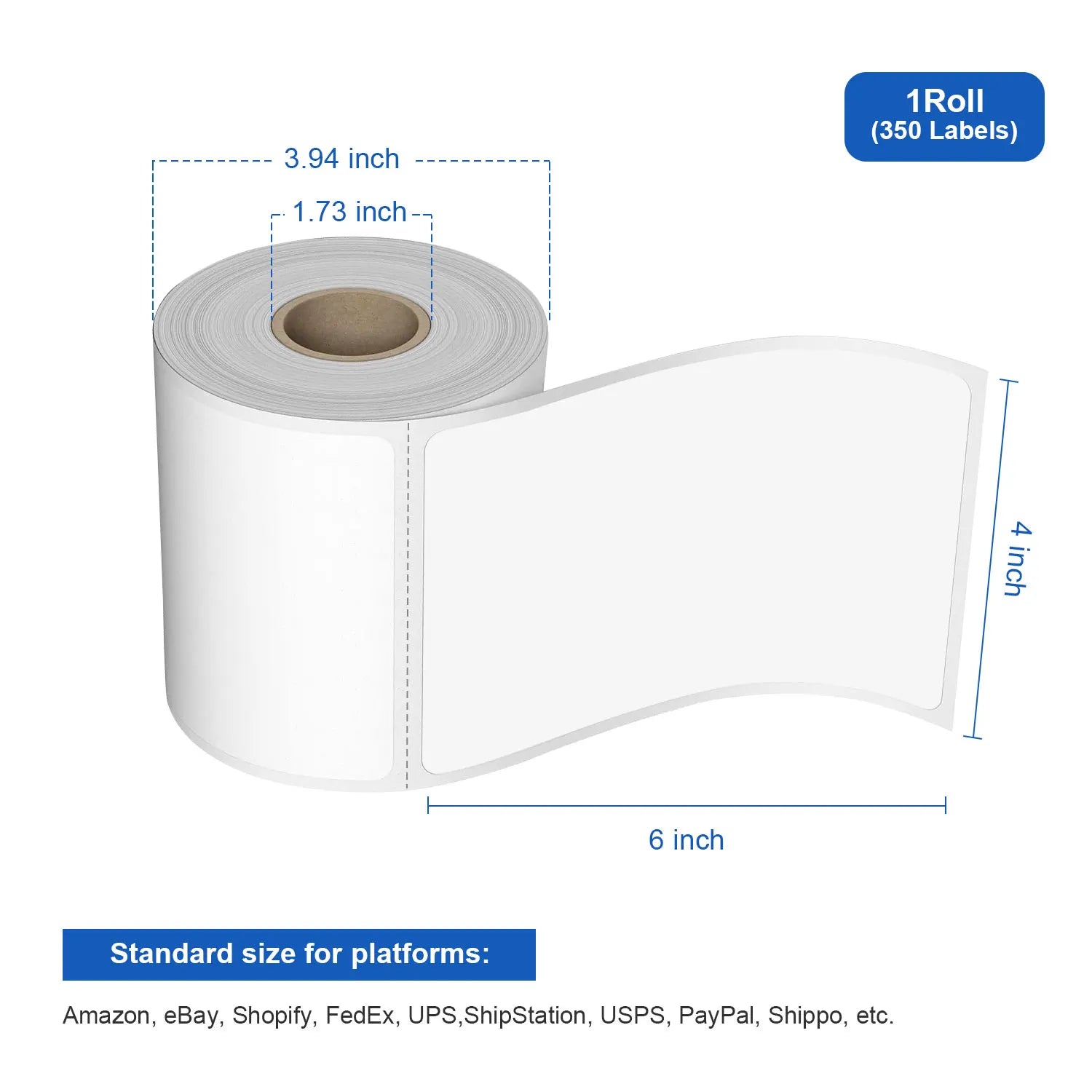500/350 sheets 4 inch x 6 inch thermal label paper 100 x 150 mm self-adhesive stickers, suitable for thermal shipping labels DHL