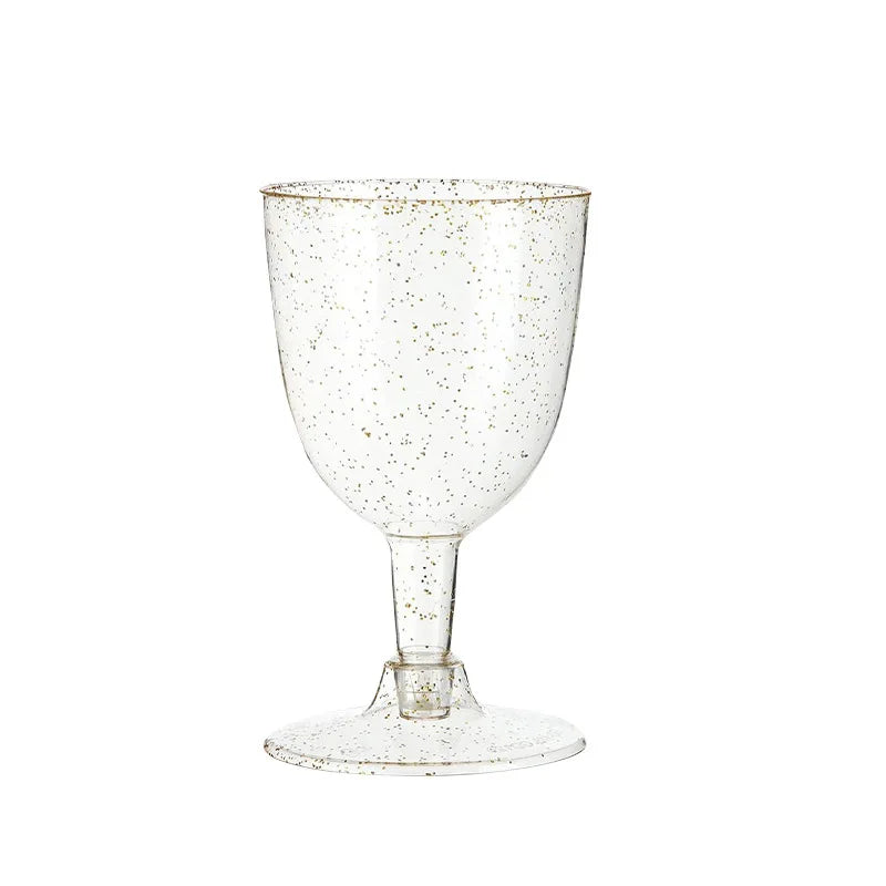 25/50pcs 150ml Disposable Cups Sparkling Champagne Bar Cups Plastic Champagne Clear Toasting Glasses for Weddings Party
