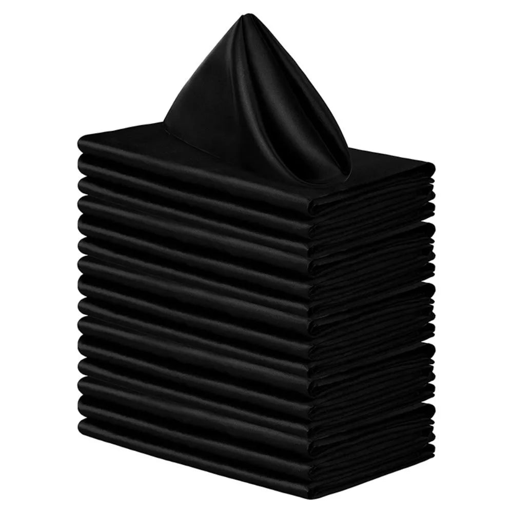 10pcs Wedding Decoration 30x30cm Satin Napkin Soft Reusable Dinner Napkins Washable Table Napkins Event