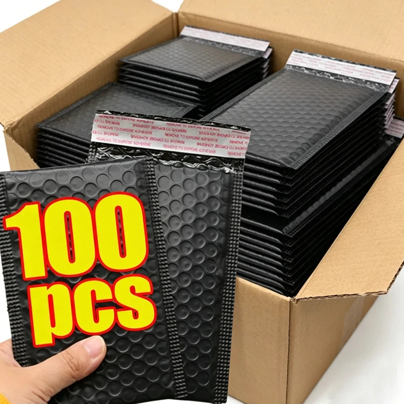 Wholesale Plastic Black Bubble Envelopes Bag Waterproof Foam Adhesive Self Seal Packing Bags Mailers Shipping Storage Organizer