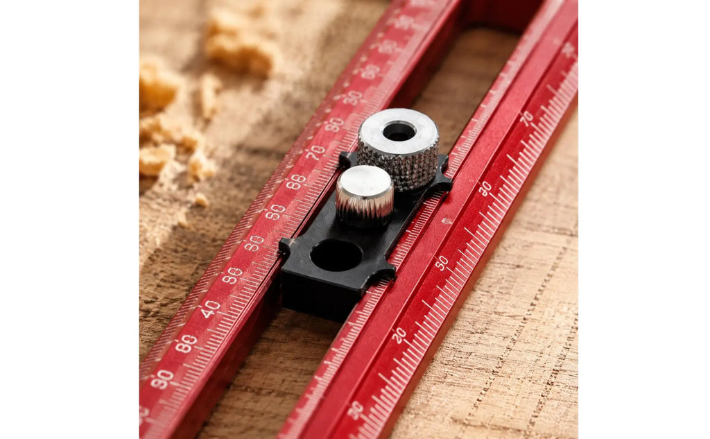 T-Square Ruler Aluminum Alloy Carpenter T Ruler Woodworking Marking Gauge Drill Hole Guide Hand Tool for Carpenters