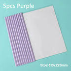 5pc/set A4 Transparent Folder Thickened Plastic Folder File Waterproof Test Paper Storage Bag Office Document Classification Bag