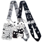 Kawaii Cat Credential Holder Cute Cat Paw Lanyards for Keys Neck Strap ID Card Gym Phone Straps Keychain Keyring Accessories