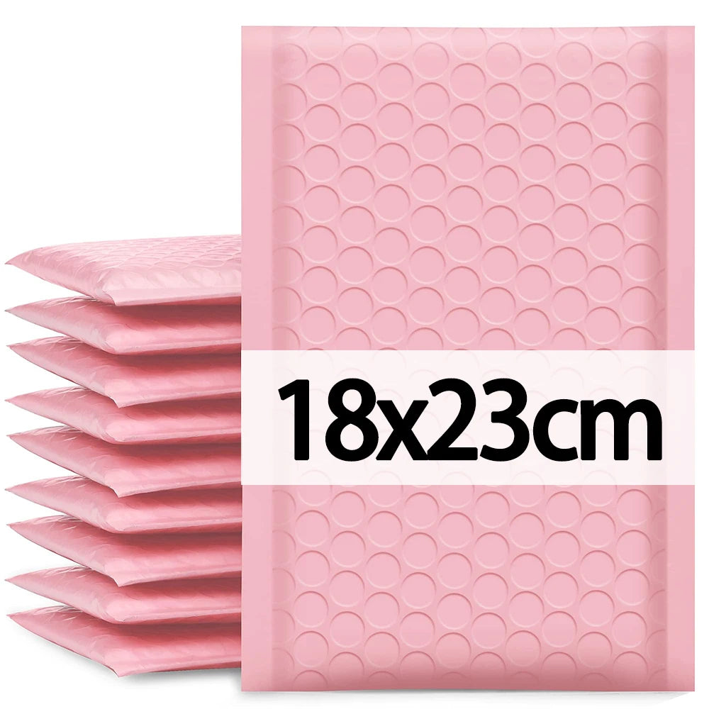 10/60x Bubble Mailers Self Seal Padded Envelopes Waterproof Business Mailing Packages Multi-size Shipping Bags Black White Pink