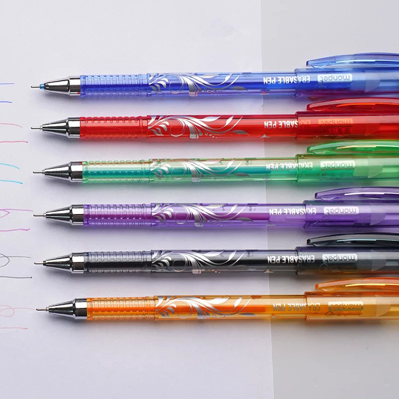 66pcs Erasable Pen refill Set Blue Black Ink Gel Pen Erasable Refill Rod Washable Handle School Office Writing Stationery