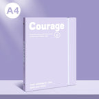 INS Style Loose Leaf A4 File Folder Transparent Detachable Data Book Students Stationery Office Storage Booklet School Office