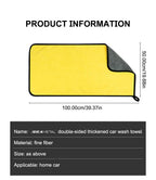 SEAMETAL Microfiber Car Washing Towel 400GSM Double-Sided Coral Velvet Clean Towels High Water Absorption Car Wash Drying Cloth