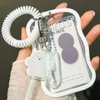 Creative Kpop Photocard Holder Transparent Keychain Photo Sleeve Bus Student Card Case Protector