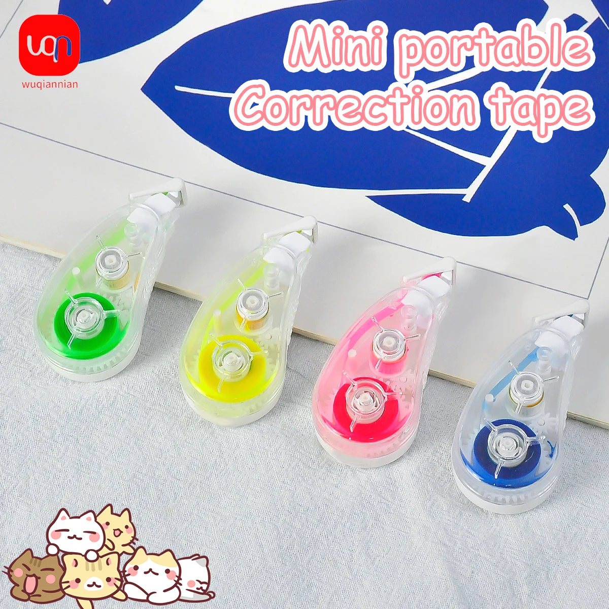 Highlighter Tape for Kids Cute Simplicity Solid Color Correction Tape Style Highlighter Marker Scrapbook Stationery Tape