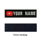 YouTube Logo 10X2.5cm Embroidery Custom Name Text Patch Stripes Badge Iron On Or  Patches