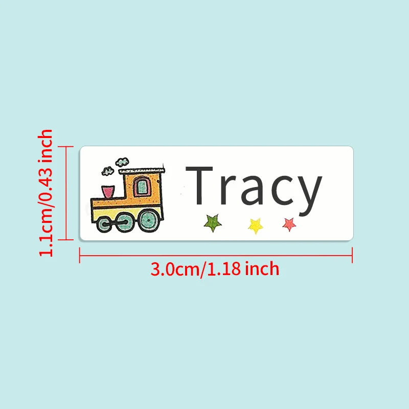Customized School Name Stickers,Transparent Waterproof Labels for Kids Supplies-Multilingual Design,DIY Crafts Personalization‌