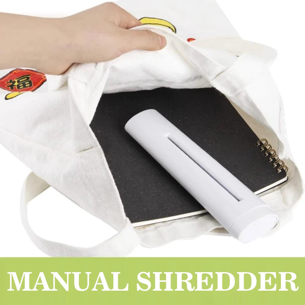 Portable Handheld Paper Shredder Lightweight Strip Cutting Machine For Students