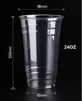 50 Sets 12/16/20/24OZ Clear Plastic Cups Lids and Straws for Iced Coffee Cups Disposable Smoothie Cups for Cold Drink Free BPA