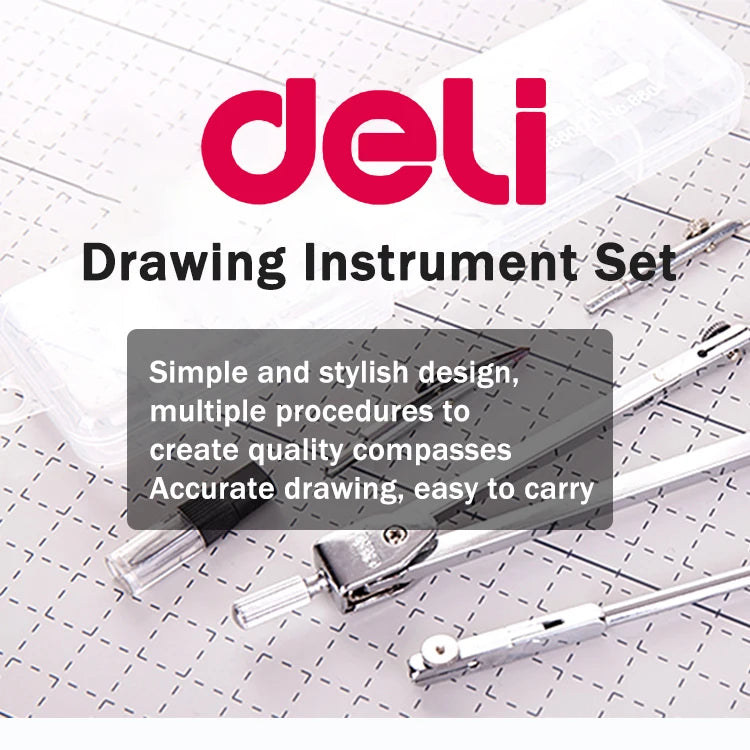Stainless Steel Drafting Set Durable Drawing Compass Math Geometry Circles Tool School Supplies
