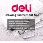 Stainless Steel Drafting Set Durable Drawing Compass Math Geometry Circles Tool School Supplies