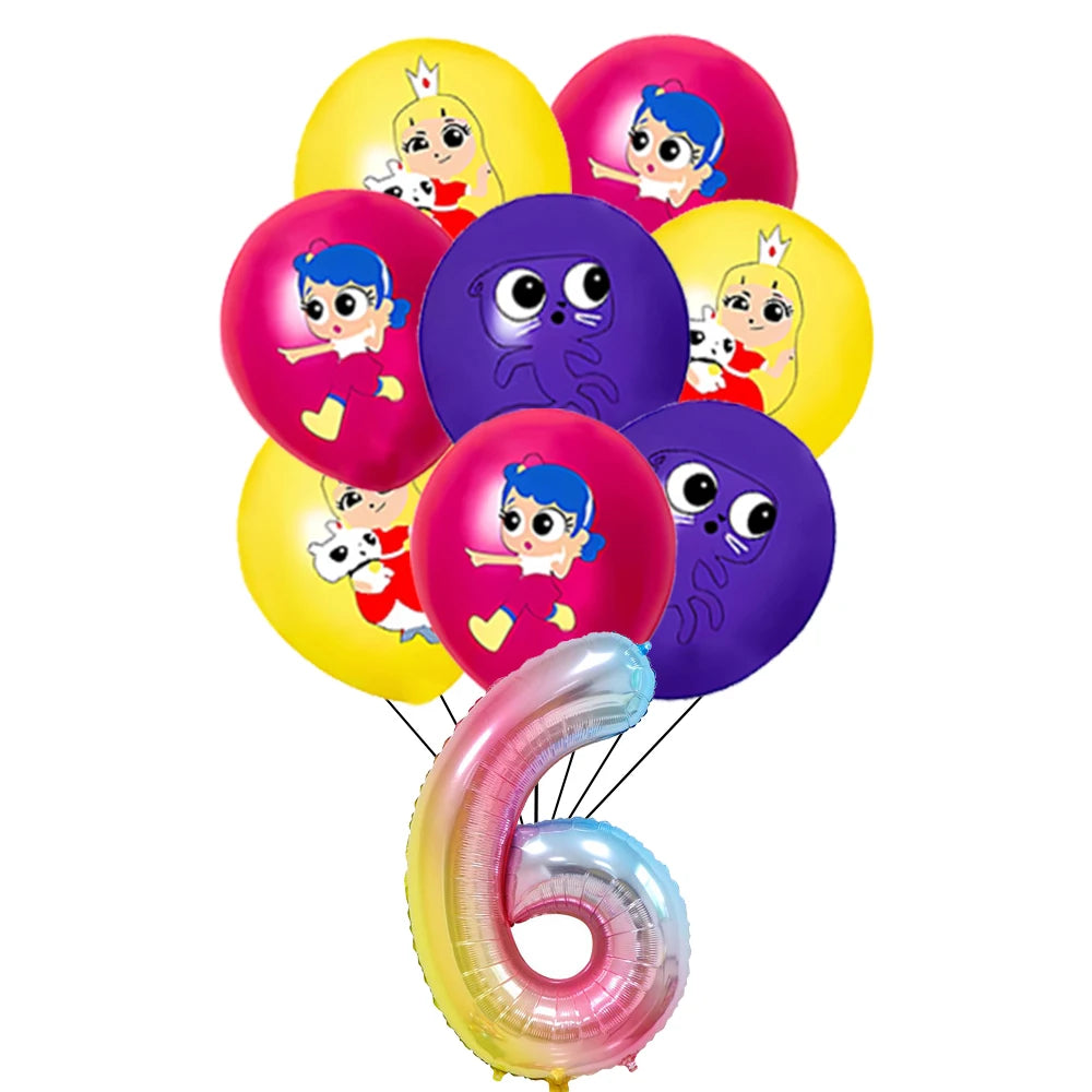 True Rainbow Kingdoms Birthday Party Decoration Disposable Tableware Balloons Paper Plate Napkins kids Baby Shower Supplies