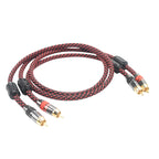 Hi-Fi Fine RCA Cable High Quality 4N OFC HIFI 2RCA-2RCA Male to Male Audio Cable Main Core Independent Shielding One Pair