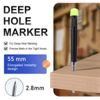 Creative 54mm Long Head Carpenters Mechanical Pencil With 1 Box Lead,2.8mm Deep Hole Woodworking Marking Pencil Drawing Tool