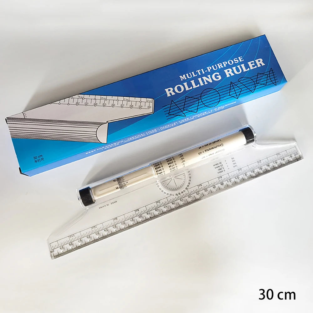 30cm/15cm drawing parallel ruler, roller balance ruler multifunctional drawing design, drawing ruler tool