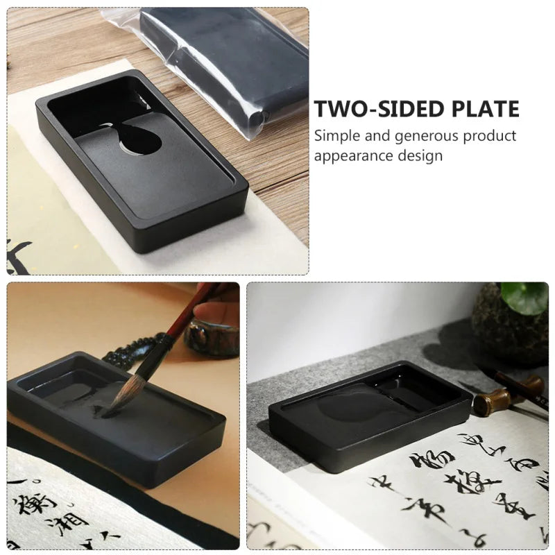 1Pc plastic Ink Stone Chinese Ink Dish Sumi Inkstone Japanese Inkstone Inkstone Ink tray Four Treasures Of The Study