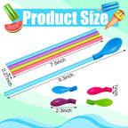 Snow Cone Spoon Straws Long Milkshake Straws for Drinking Snow Cone Ice Cream Coffee Kitchen Stirring Utensil Supplies