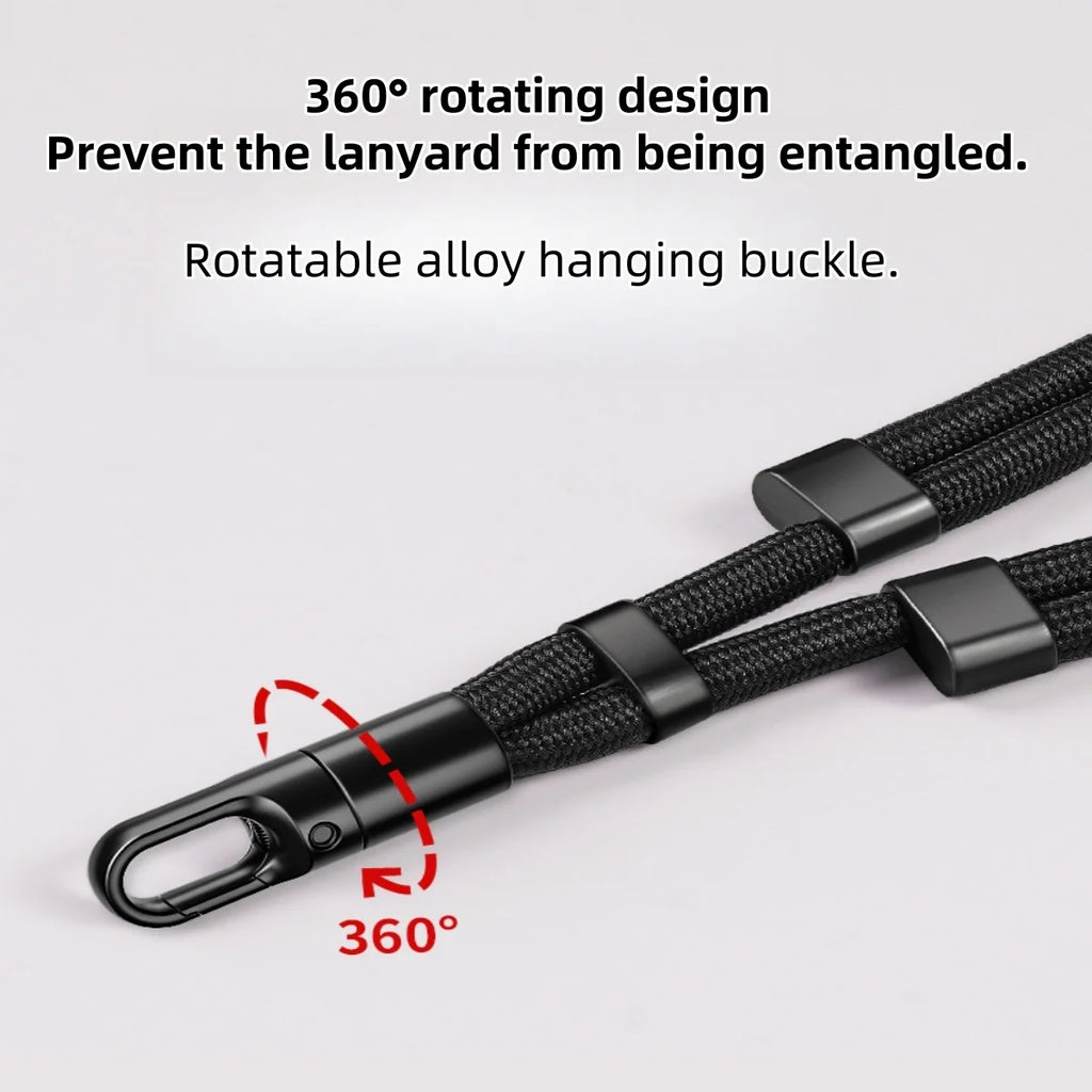 Universal Phone Lanyard with Clip Upgraded Anti-Drop 360° Rotation Adjustable Neck/Crossbody Strap for All Phone Cases