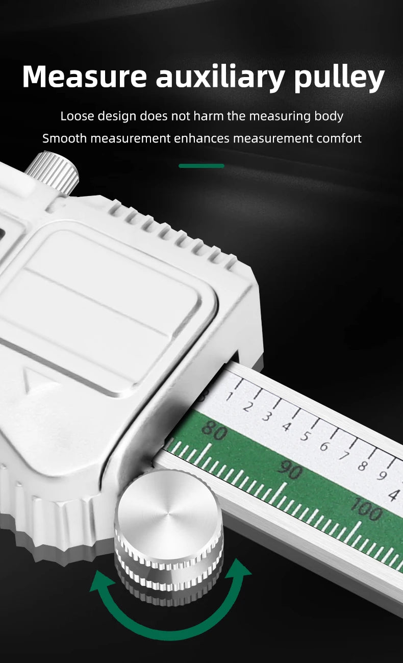 ET54 LCD Stainless Steel Caliper 150mm Fractional/mm/inch 0.01mm Precision Measuring Caliper IP54 Waterproof Electronic Caliper