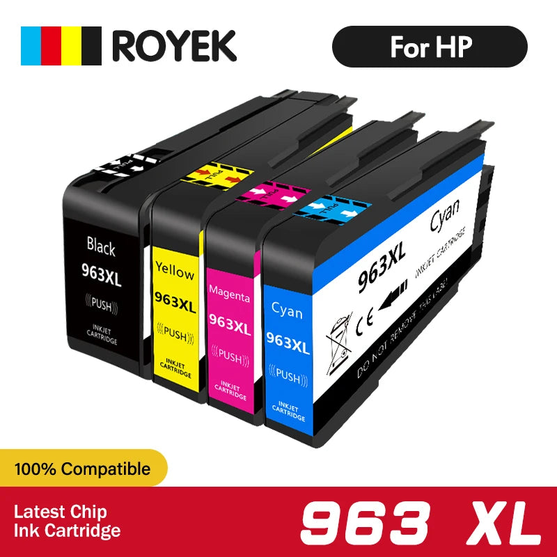 ROYEK For HP963 XL 963XL Compatible Ink Cartridge For HP OfficeJet Pro 9010 9012 9013 9014 9015 9016 9019 9020 9022 9023 Printer