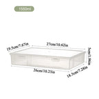 Plastic Clear Square Shape Storage Box Organizer Box Large Capacity Transparent Document Organizer Desktop Document Storage Case