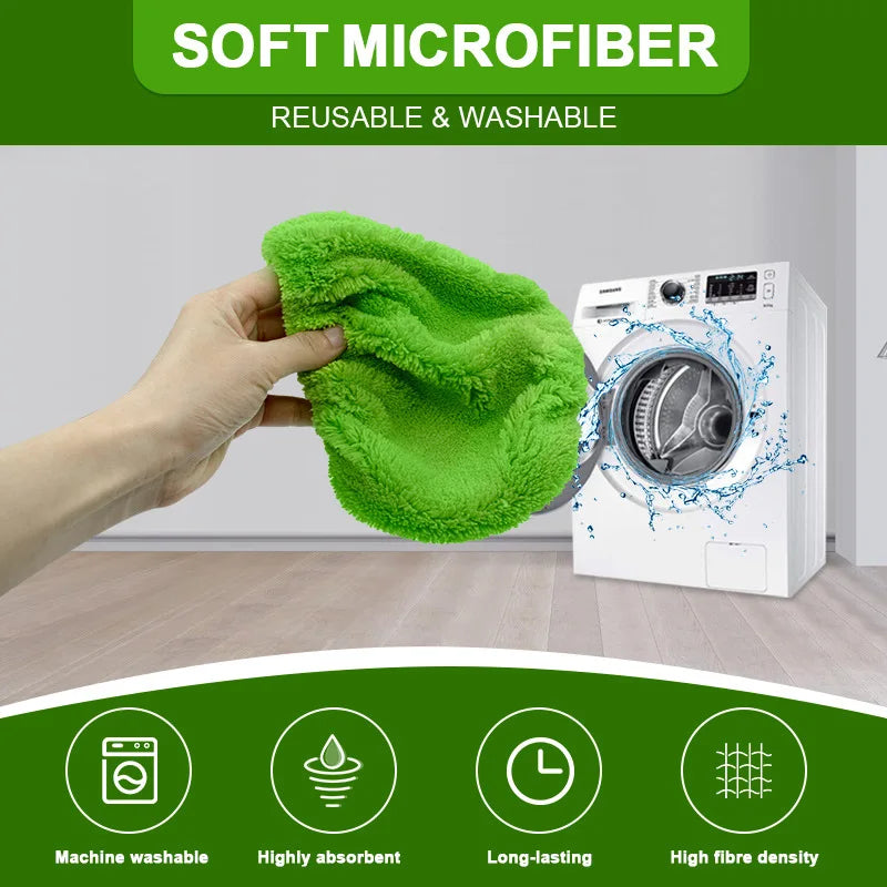 2pcs Reusable Microfiber Mop Pads for Swiffer Sweeper XL Dry Sweeping Wet Mop Cloths Replacement Sweeping Mopping Pad Refill