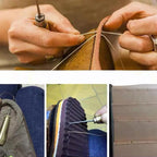 Leather Sewing Awl Set Metal/Wood/Plastic Multifunctional Shoes Repair Tool Kit Punch Stitching Needles DIY Candle Mold Punching