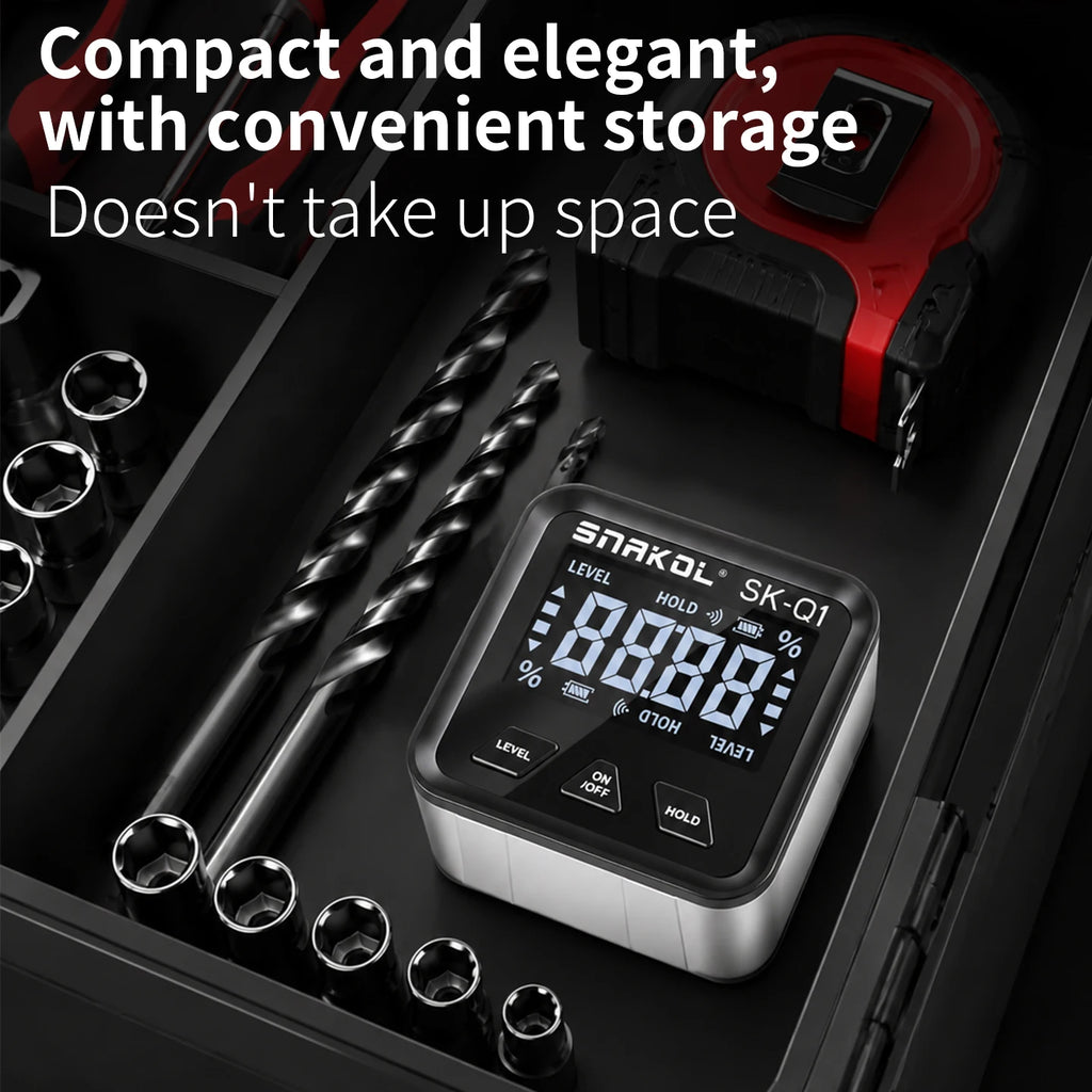 snakol Angle Protractor 360 Degree Mini Electronic Digital Protractor Inclinometer Angle Finder Gauge Measurement Box