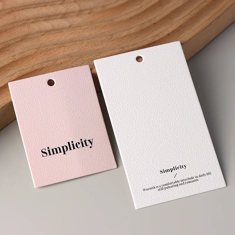 Custom Milano Paper Hang Tag Special Card Clothing Tag Screen Printed Logo Brand Label for Garments Wholesale