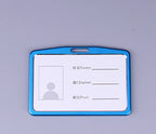 Office Metal Work Identity Badge ID Card Holder Aluminium Alloy Employee Name Cover Business Case Credit Card Holder Wallet