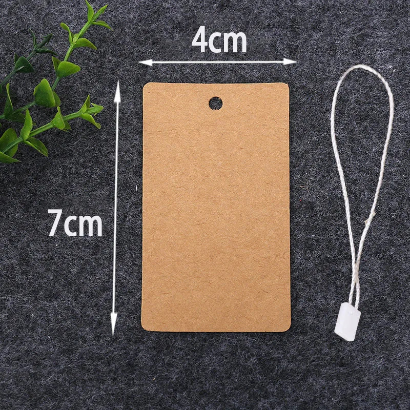 100PCS Packaging Label Brown/White DIY Thank You Clothes Gift Tag Wedding Decorating Jewelry Packaging Handmade Price Labels