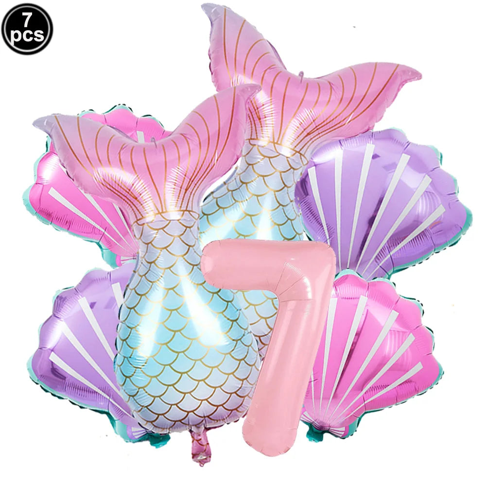 Mermaid Party Supplies Mermaid Scales Pattern Paper Plate Cup Napkin Popcorn Box Food Bowl Girl Birthday Party Baby Shower Decor