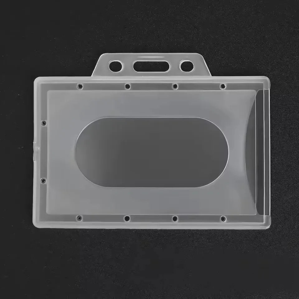 20/5/1PCS Waterproof Clear Plastic PVC ID Card Name Badge Holder Transparent Business Card Sleeve Cover for School Office