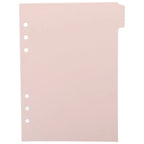 6 PCS Indexing Cards 6 PCS Binder Divider A5 6 Ring Index Page Tabs Pink Plastic Binder Index Dividers Home