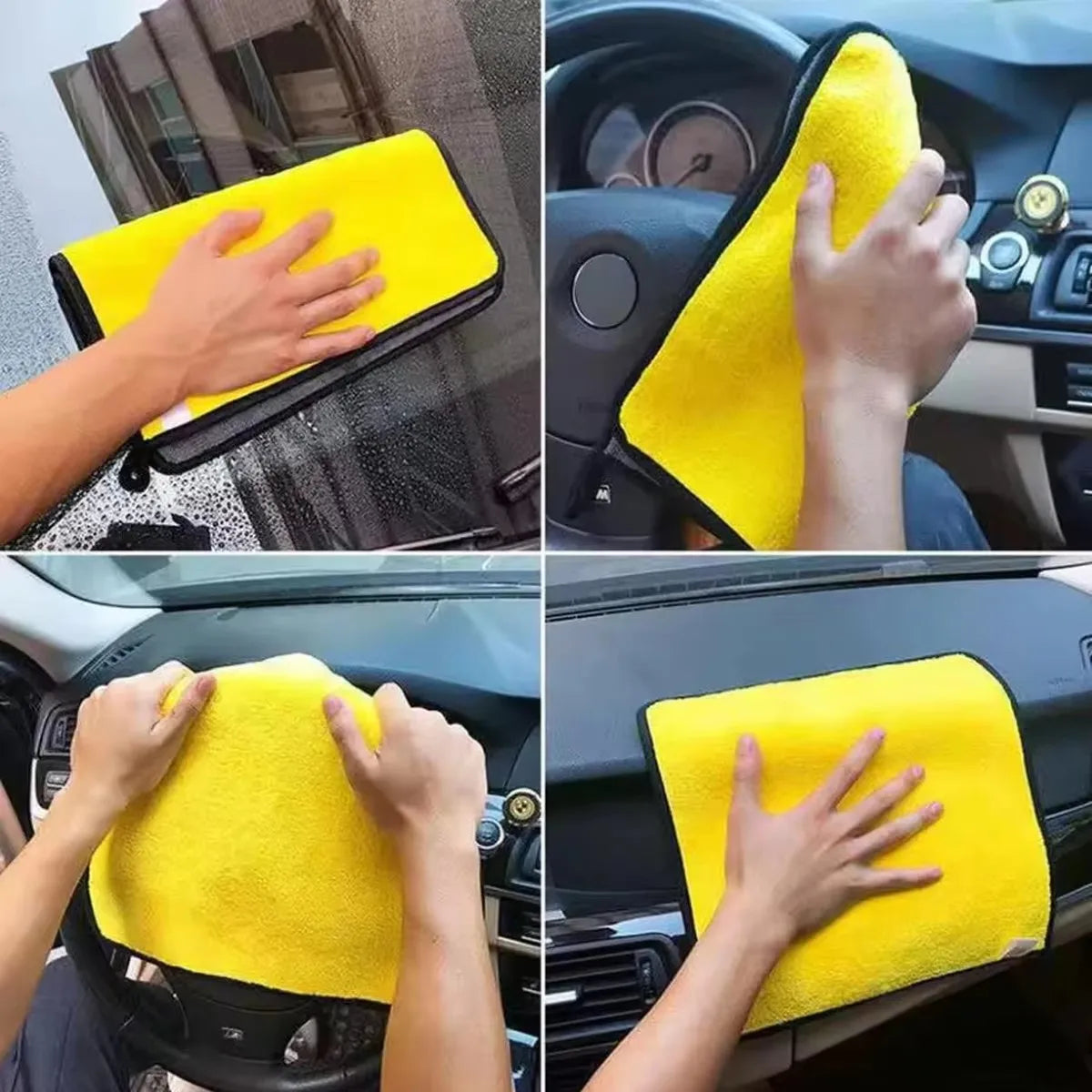 Car Wash Microfiber Towel 30x40/60CM Car Cleaning Drying Cloth Hemming Car Care Cloth Detailing Car Wash Towel