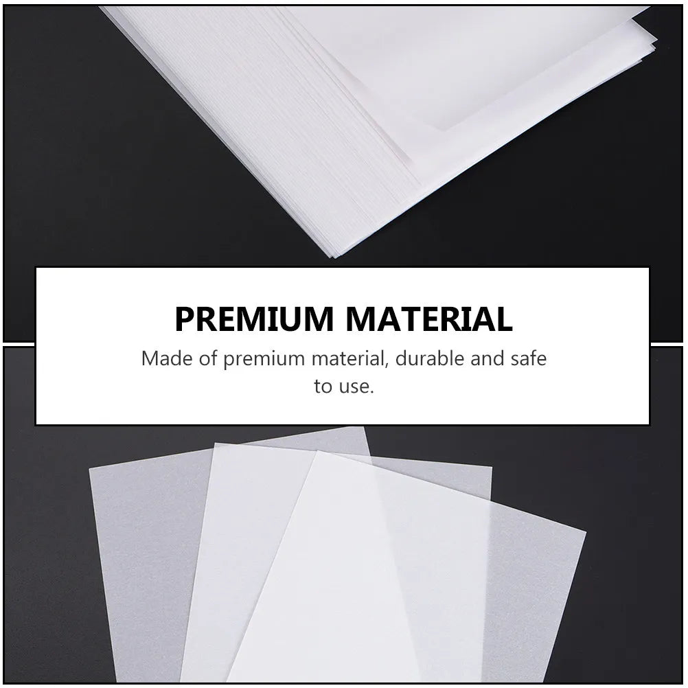 150Sheets White Sulfite Tracing Paper Premium Fade Resistant Translucent Copy Paper for Sketching Calligraphy Engineering