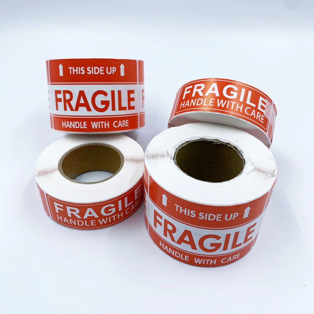 300/600pcs Fragile Stickers "Handle with Care" Packaging, Paper Labels for Safe Shipping Cartons Boxes, Moving,Glass Packages