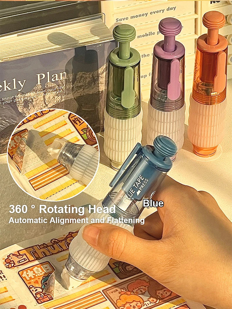 1PC Pen Style Push Point Adhesive With High Appearance Value and Viscosity Replaceable Core Correction Tape Style Double-Sided A